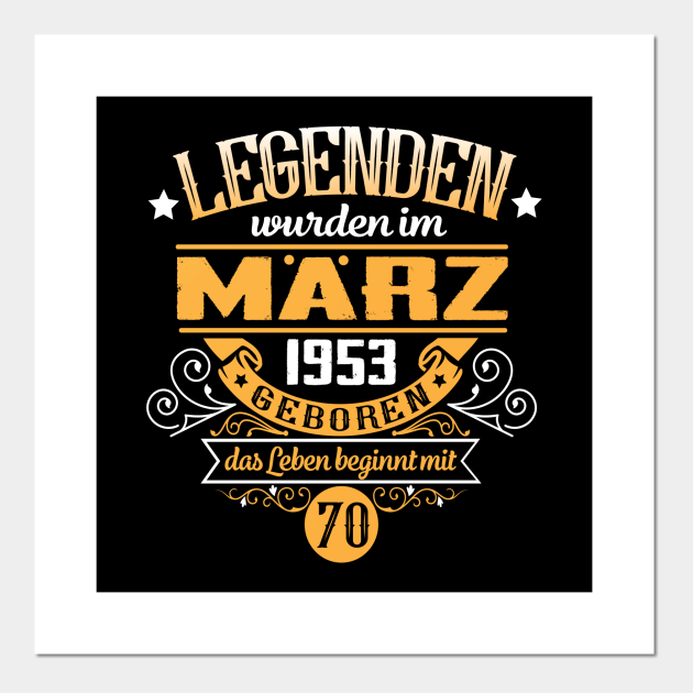 50. Geburtstag jahrgang 1953 März Sprüche Geschenk Posters and Art